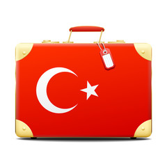 Patriotic Turkey suitcase in the color of the flag