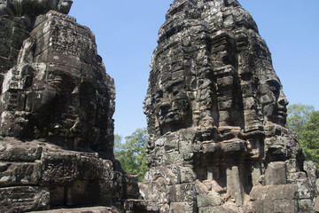 Angkor Watt - Temple ruin walls of the khmer city of angkor wat - State monument 