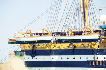 Obraz premium Details of a sailing ship