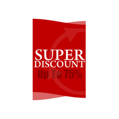 Super discount. Sale banner vector isolated. Sale tag. Special offer. Sale sign. Web sticker. Discount sticker. Discount Sticker template. Advertisement sticker. Origami style sticker. Sale symbol