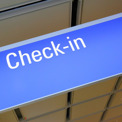Check-in sign