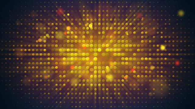 Flashing light bulbs disco wall. Computer generated seamless loop absrtact holiday background. 4k (4096x2304)
