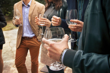 people drinking wine