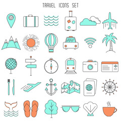 Set travel icons