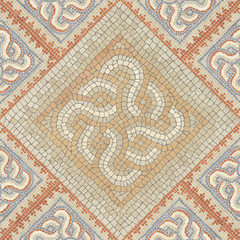 Brown marble-stone mosaic texture. (High.res.)