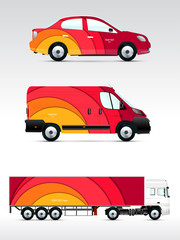 Template vehicle for advertising, branding or corporate identity.