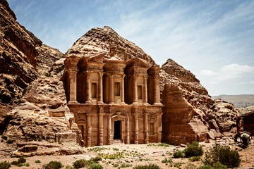 Foto op Plexiglas Klooster Ad-Deir, oude Nabatese stad Petra, Jordanië. © sola_sola
