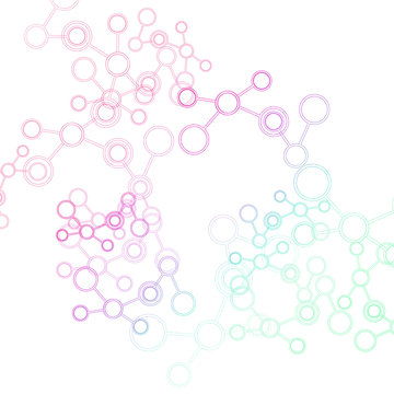 Design science concept. Vector molecule background. Abstract polygonal space background with connecting dots and lines