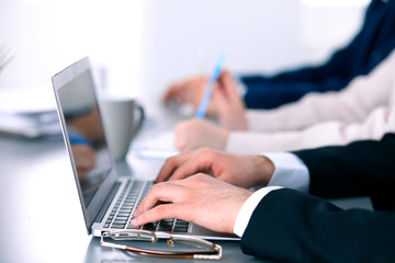 Fototapeta premium Group of business people working together in office