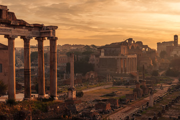 Fototapeta Rome, Italy: The Roman Forum. Old Town of the city obraz