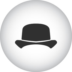 Gentleman hat  sign simple icon on background