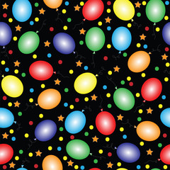 Seamless with balloons of different color