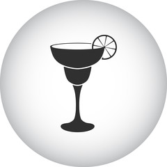 Margarita cocktail sign simple icon on background