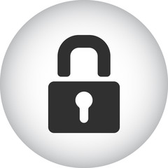 Lock protection sign simple icon on background