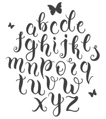 Hand drawn abc letters set