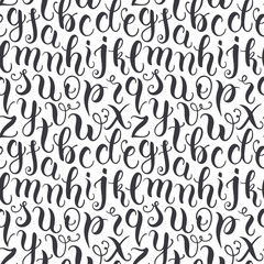 Hand drawn abc letters seamless pattern