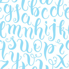 Hand drawn abc letters seamless pattern