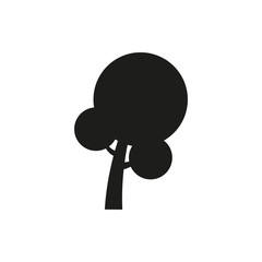 Simple minimal black tree icon symbol style design