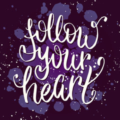 Hand lettering typography poster design template