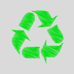 Recycle icon - vector illustration.