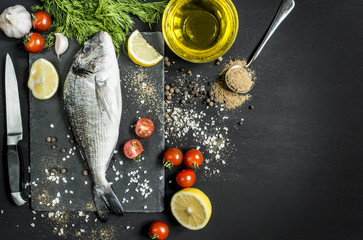 Dorado in the cooking process