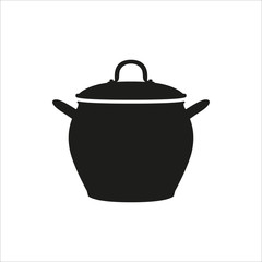 pot icon in simple monochrome style icon on white background