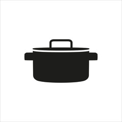 pot icon in simple monochrome style icon on white background