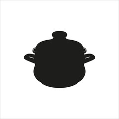 pot icon in simple monochrome style icon on white background