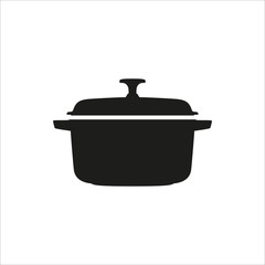 pot icon in simple monochrome style icon on white background