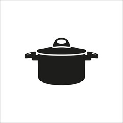 pot icon in simple monochrome style icon on white background