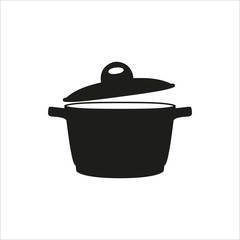 pot icon in simple monochrome style icon on white background