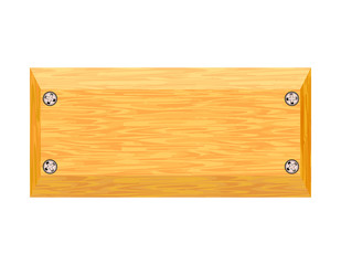 Blank wooden plate isolated on white background. Vector illustra