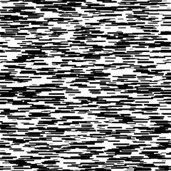 Abstract background with glitch effect, distortion, seamless texture, random horizontal black and white lines for design concepts, posters, banners, web, presentations and prints. Vector illustration.
