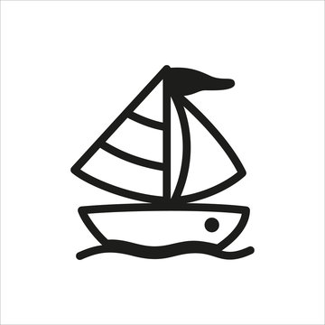 Cartoon yacht. Dot to dot educational game for kids