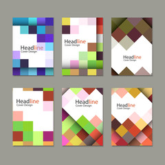 Vector  abstract square pattern brochure 