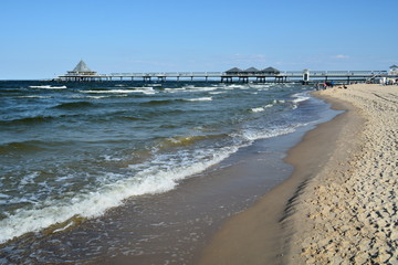 Blick auf die Küstenlinie von Heringsdorf Usedom Ostsee