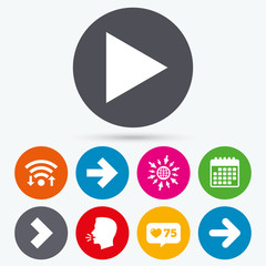 Arrow icons. Next navigation signs symbols.