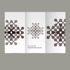 Vector pattern flyer with abstract figures