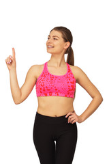Portrait of smiling fitness young woman