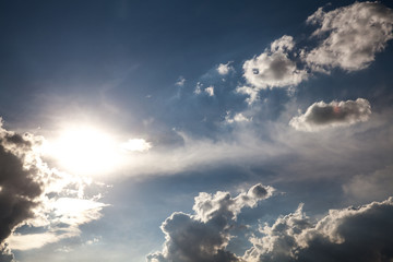 Fototapeta na wymiar blue sky with cloud closeup