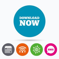 Download now icon. Load button.