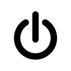 on off power button switch icon on white background