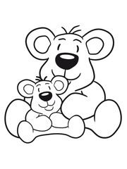 Obraz na płótnie Canvas papa child, baby boy, mummy family sweet little cute polar teddy bear sitting funny dick