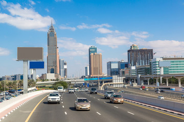 Fototapeta premium Modern highway in Dubai
