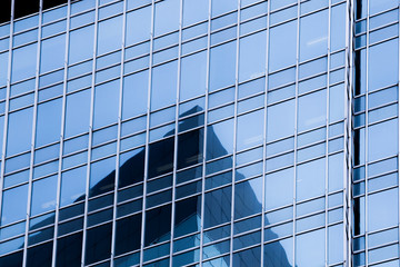 Fototapeta na wymiar Wall of commercial building close up
