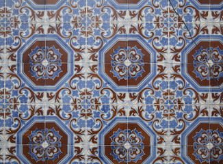 Vintage azulejos, traditional Portuguese tiles