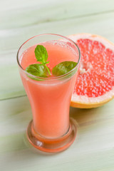 Grapefruit juice made of fresh fruits