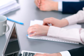 Group of business people working together in office
