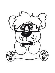 nerd geek smart hornbrille clever fly cool young comic cartoon teddy bear