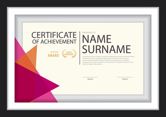 certificate template,diploma layout,A4 size ,vector